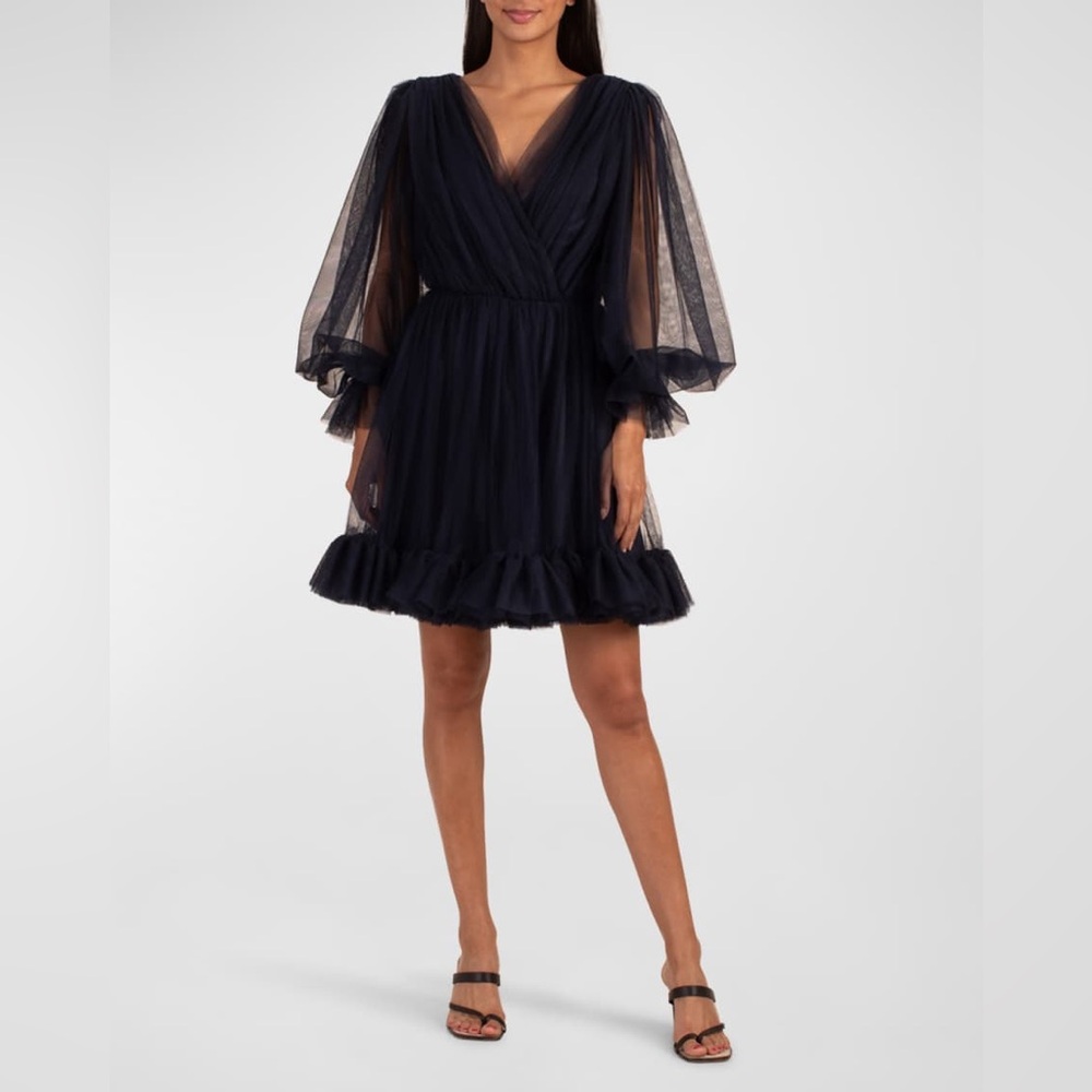 NWT Trina Turk Navy Moonstruck Tulle Dress